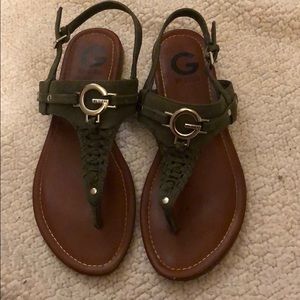 G by Guess Olive Sandals